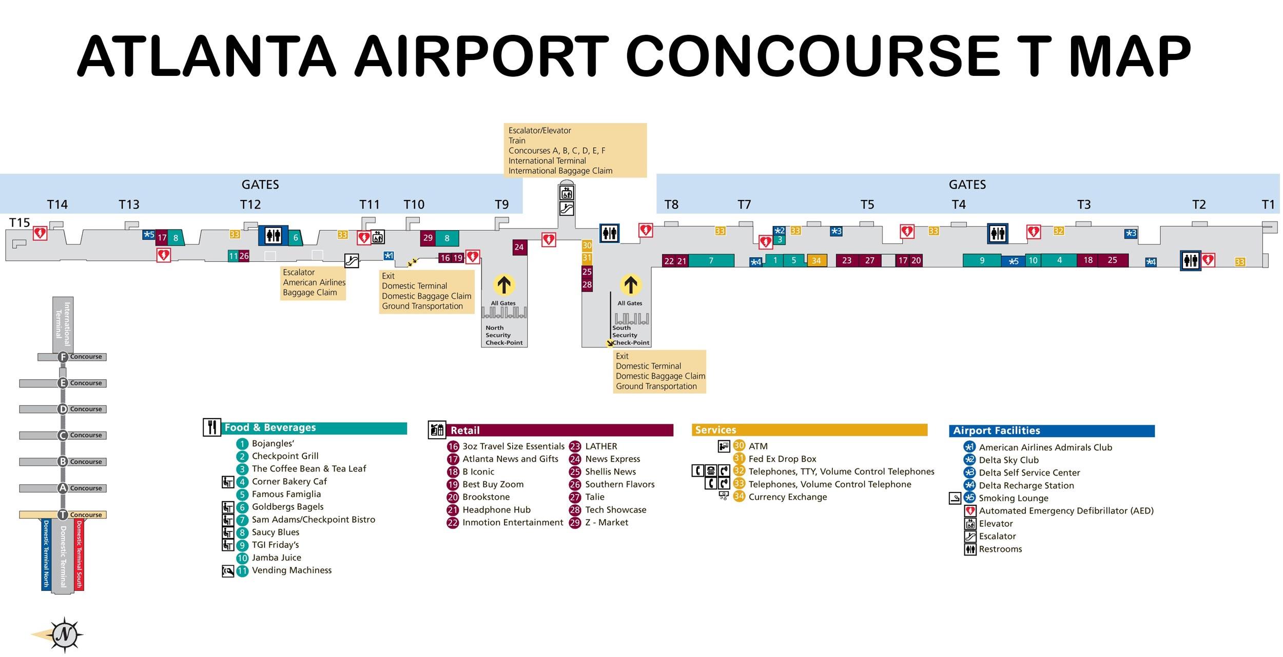 Skytrain Atlanta Airport Layout Map 